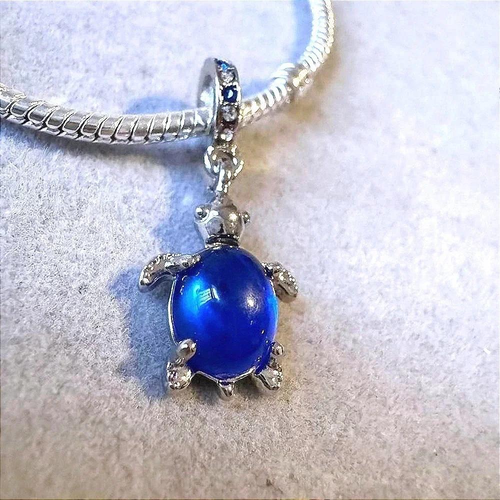 Blue Turtle‎ Dangle Charm fits PANDORA